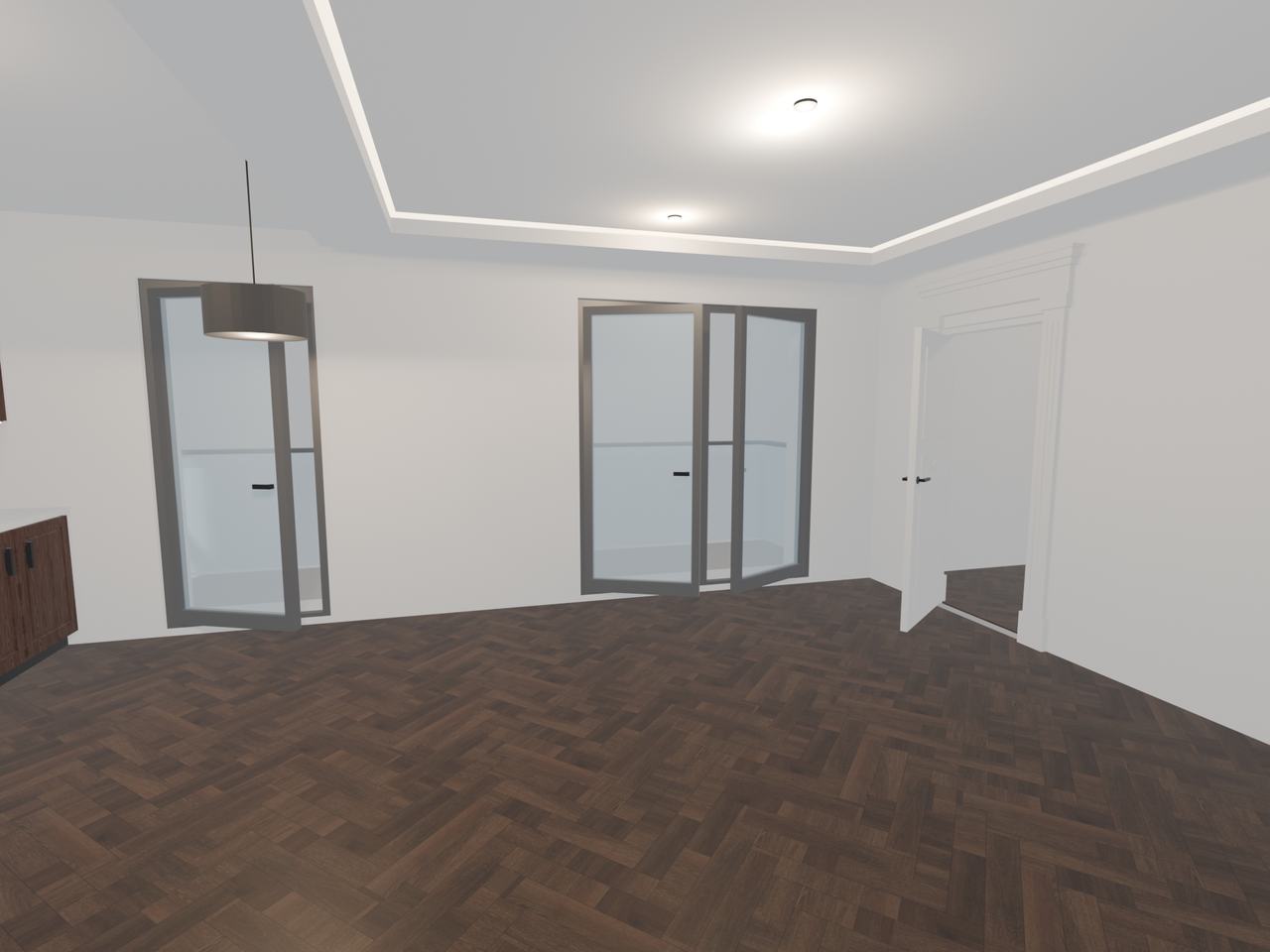 Interior with floor finish and daylight